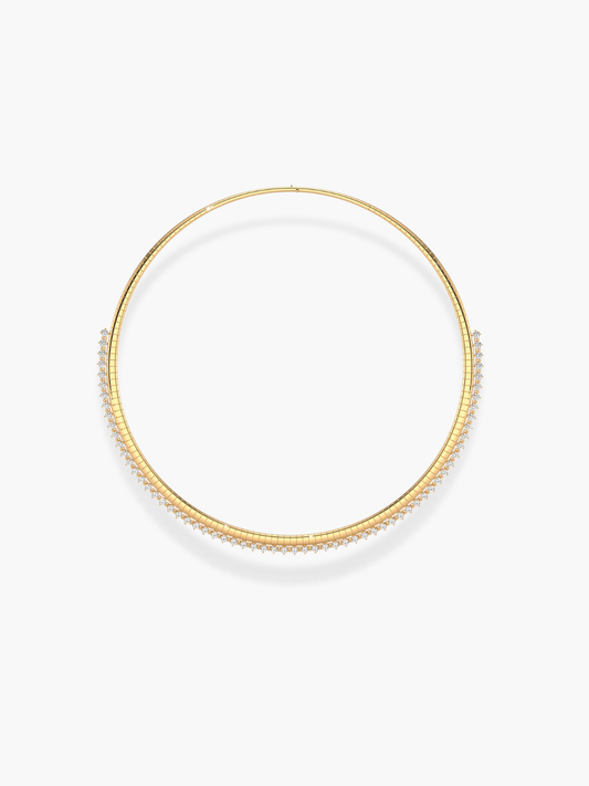 18K Yellow Gold Diamond Necklace