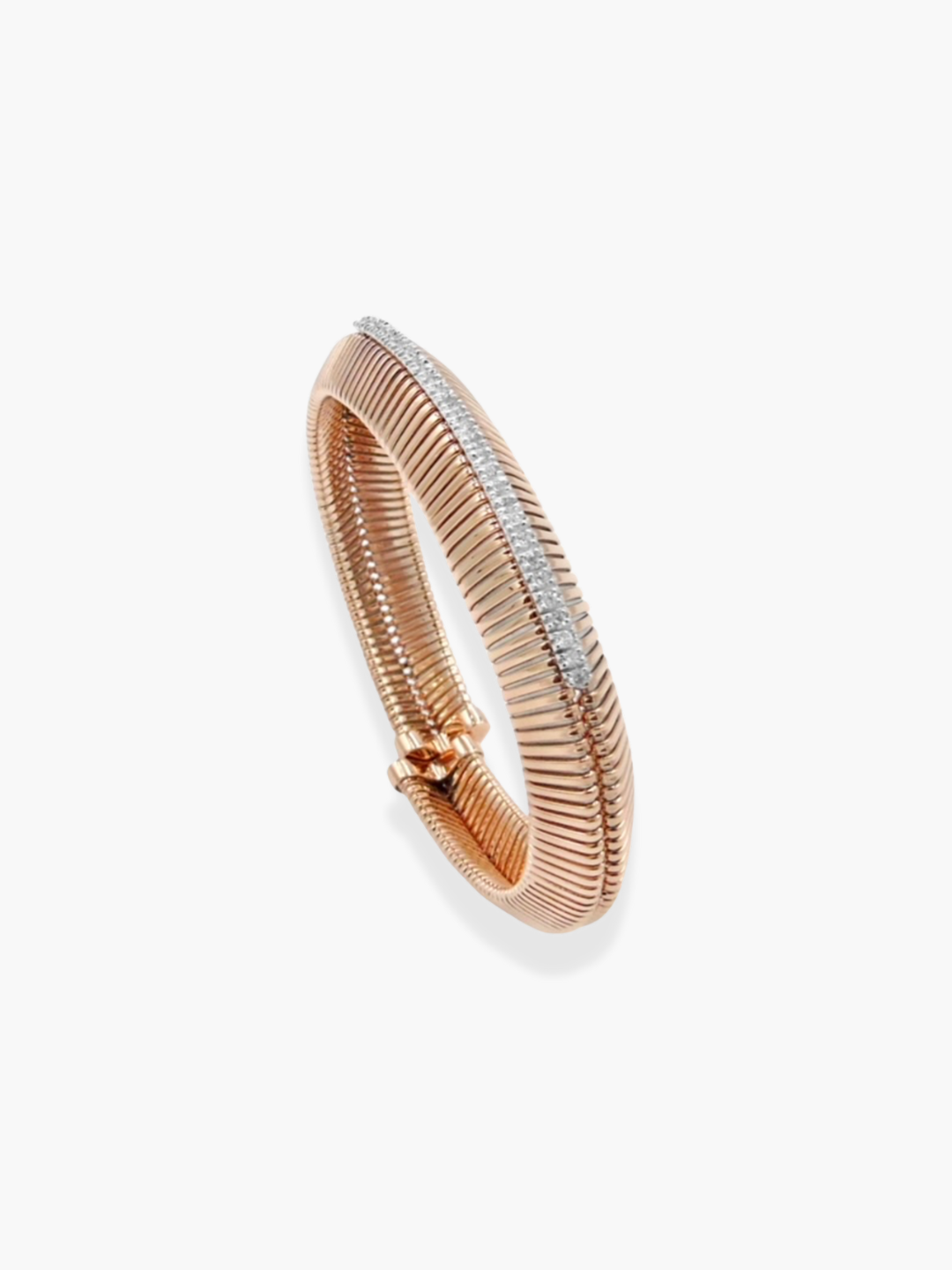 18k Rose Gold Diamond Bangle