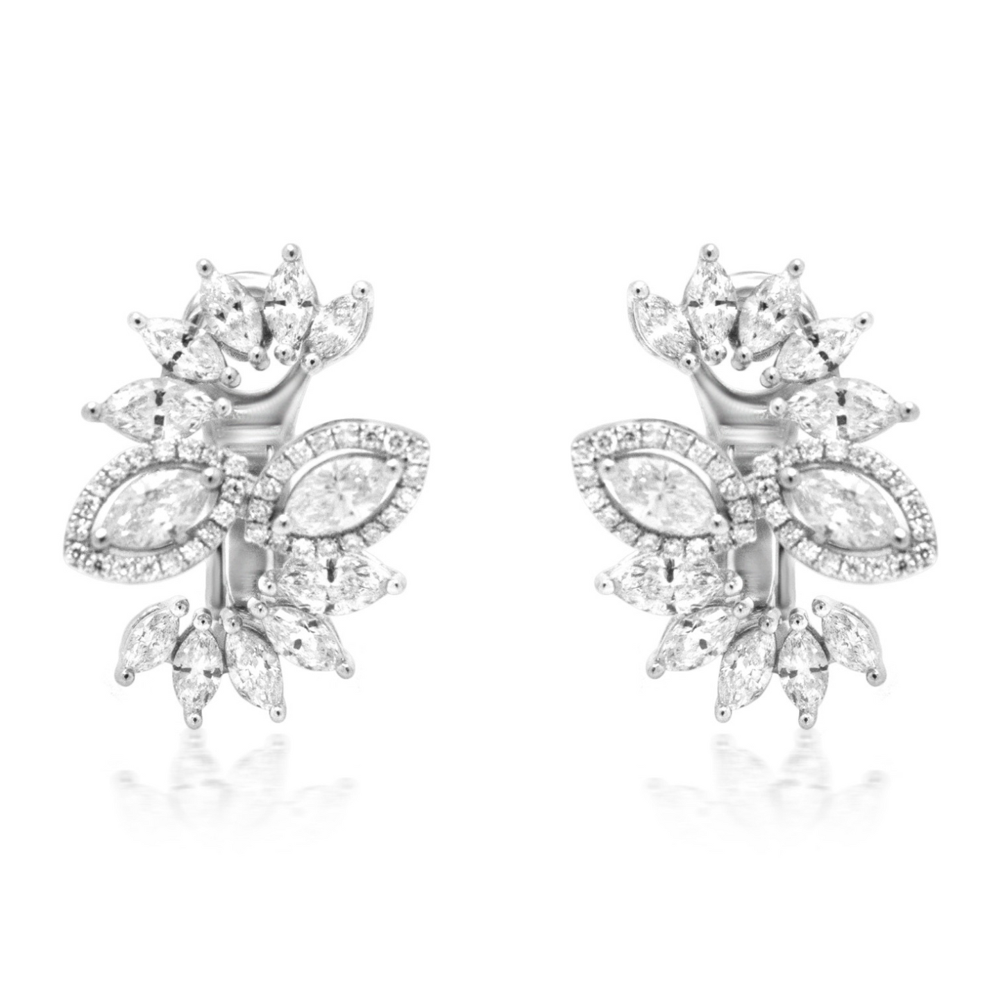 18K White Gold Diamond Earrings