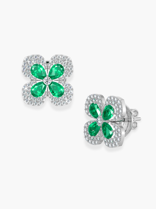 Florea Emerald Large Earrings