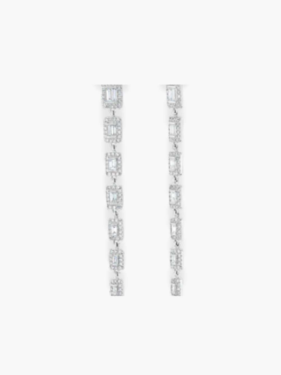 18K WHITE GOLD LONG DIAMOND EARRINGS