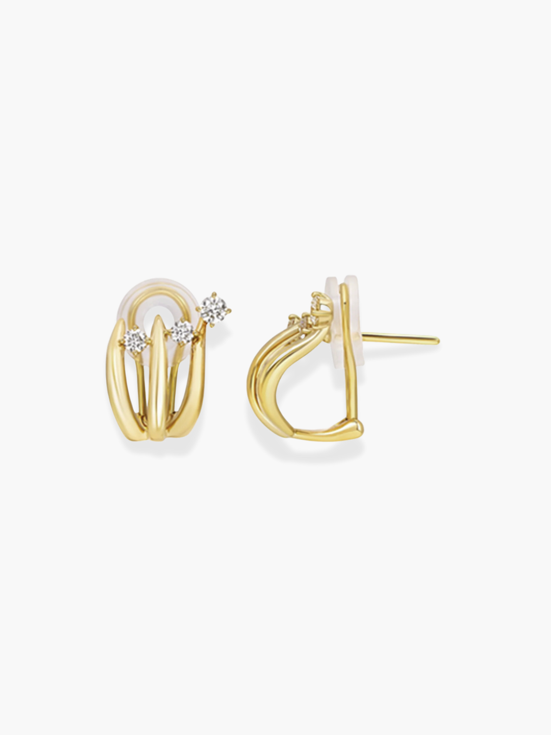 18K YELLOW GOLD DIAMOND EARRINGS