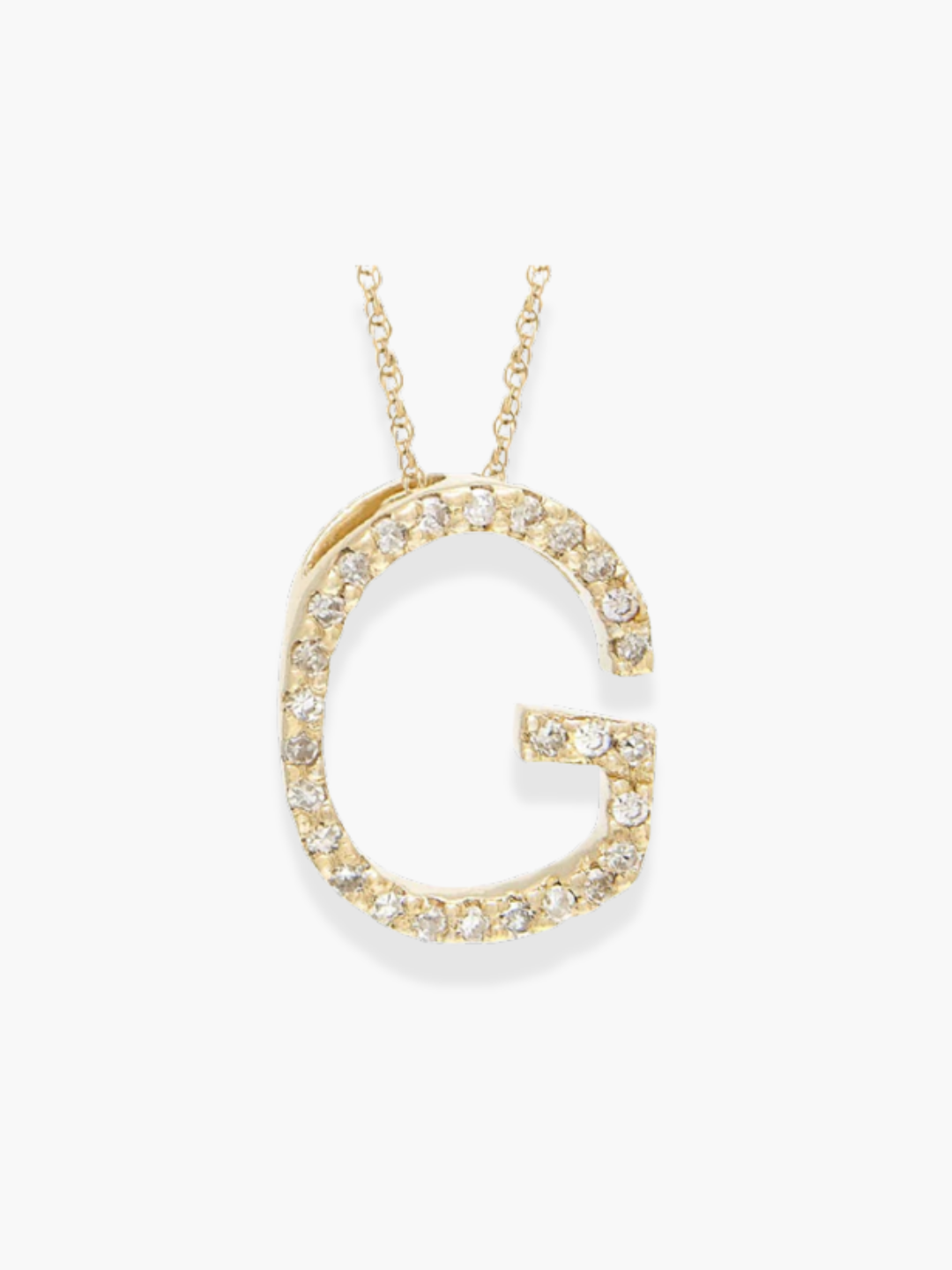 14k Yellow Gold Initial Necklace