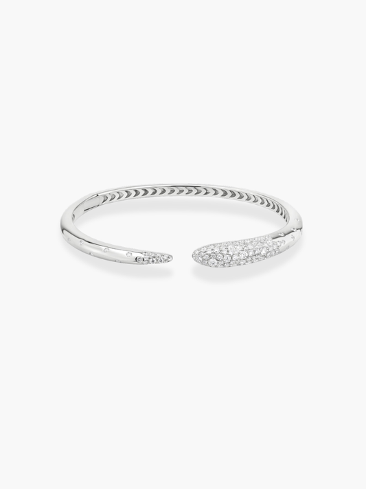 18K White Gold Diamond Bangle