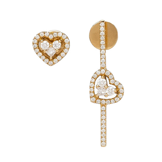 18k rose gold diamond earrings