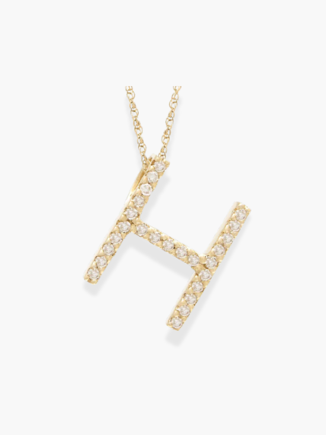 14k Yellow Gold Initial Necklace
