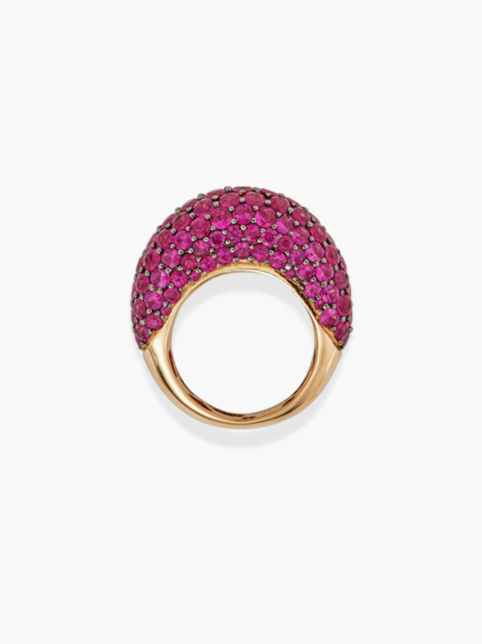 18k Rose gold Pink Sapphire Duomo Ring