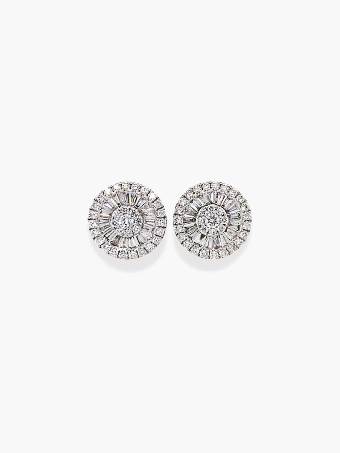 18k white gold diamond earrings