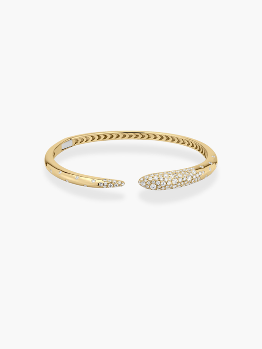 18k Yellow Gold Diamond Bangle
