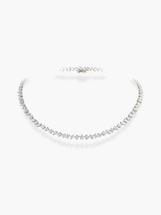 18k White Gold Diamond Fancy Necklace