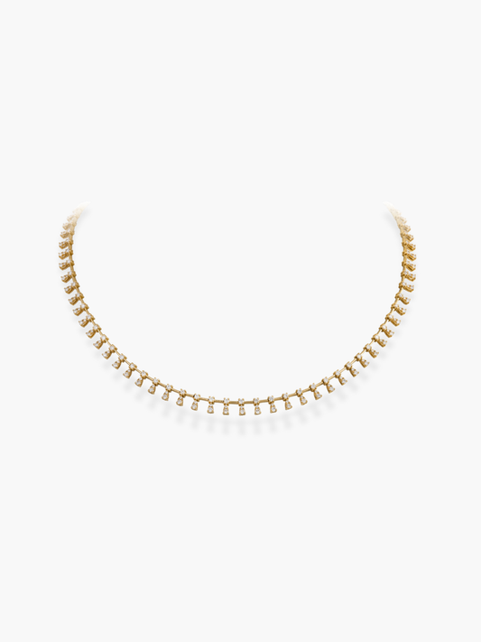 18k Gold Yellow Diamond Necklace