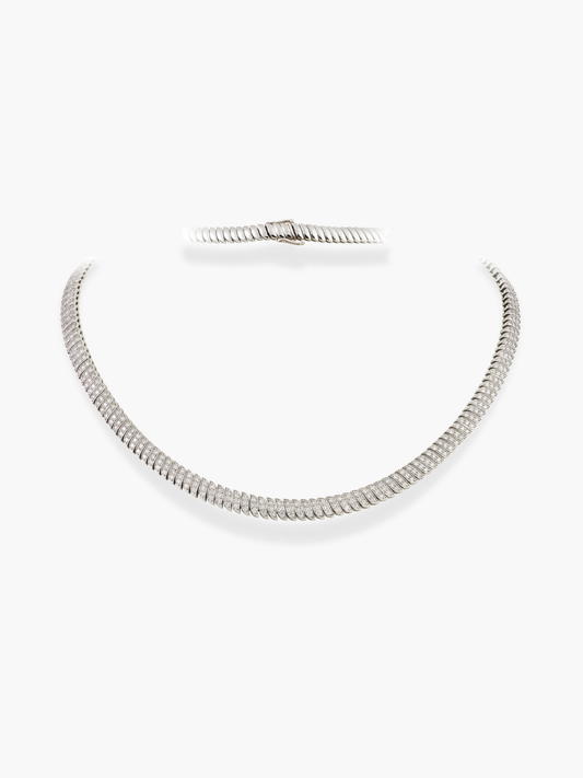 18k White Gold Diamond Necklace