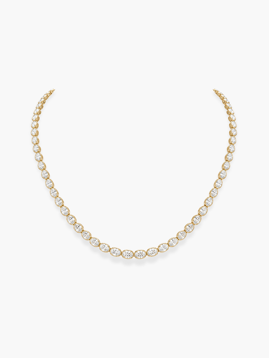 18k Yellow Gold Diamond Necklace