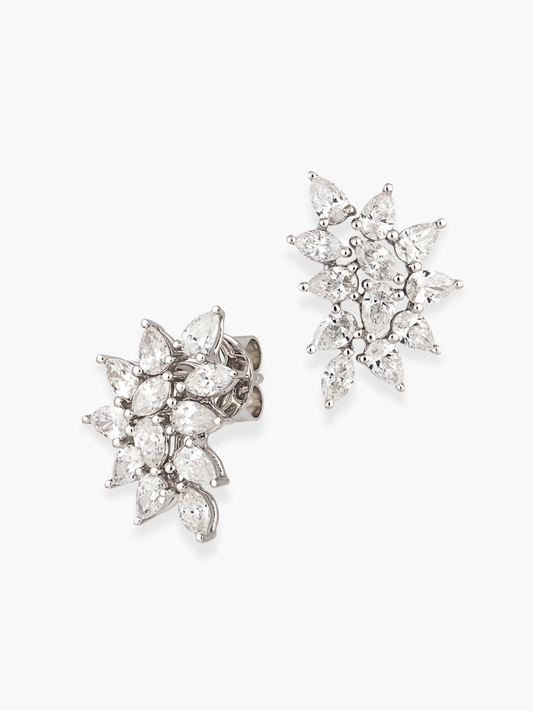 18k White Diamonds Earrings