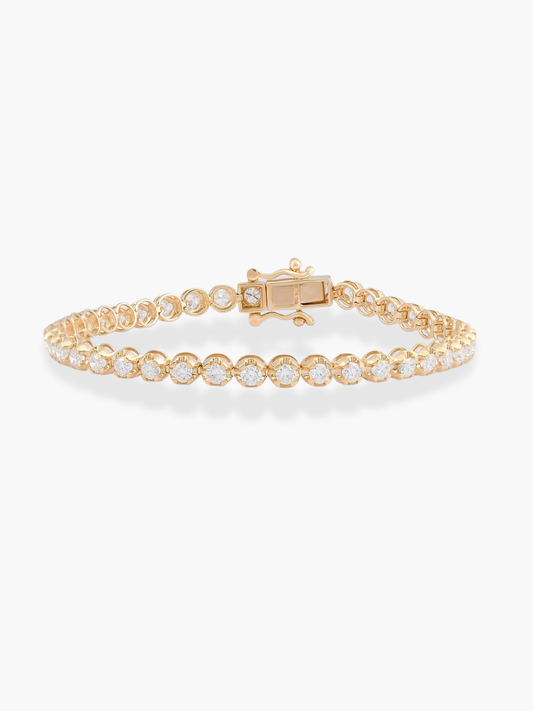 18k Yellow Gold and Diamonds Bracelet