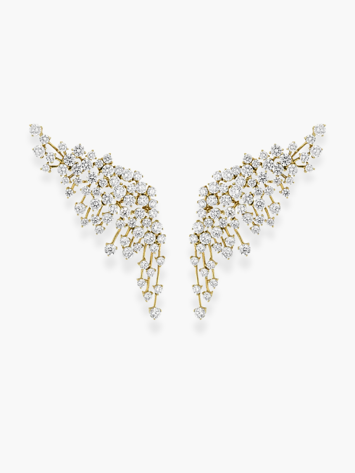 18k Yellow Gold and Diamonds Hueb Climbers Earrings