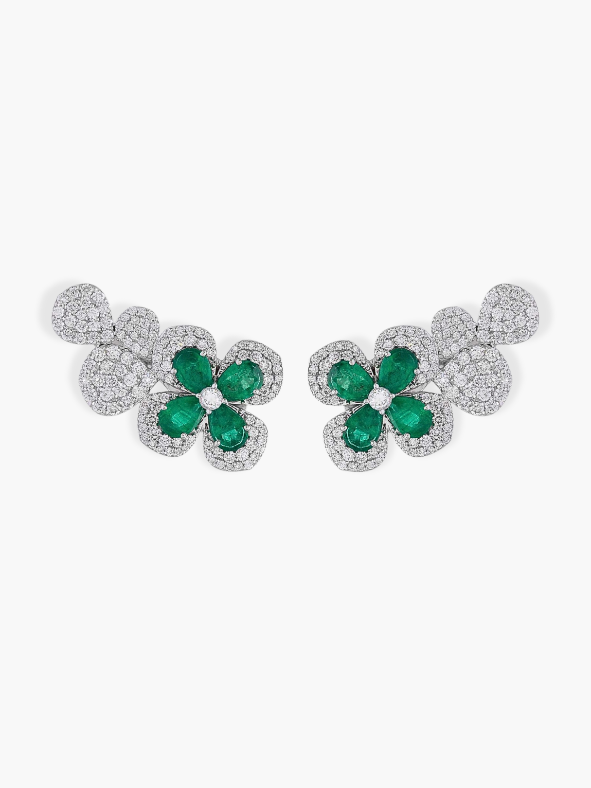 Florea Emerald Climbers Earrings