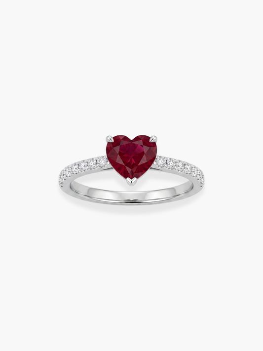 18k White Gold Ruby Ring