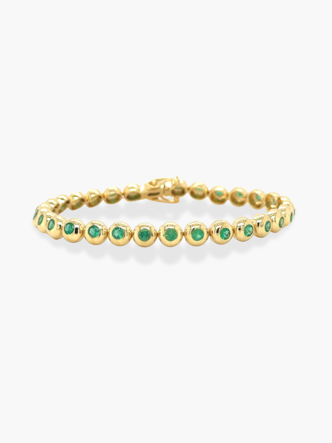 18k Yellow Gold Emerald Bracelet