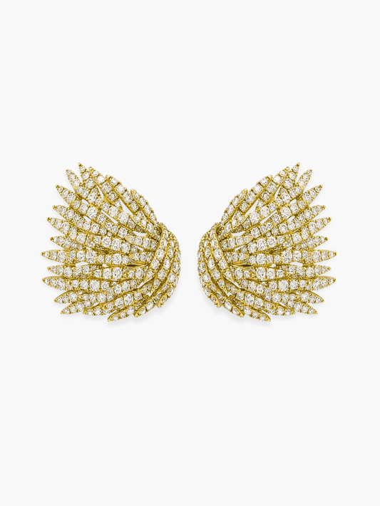 18k Yellow Gold and Diamonds Hueb Earrings