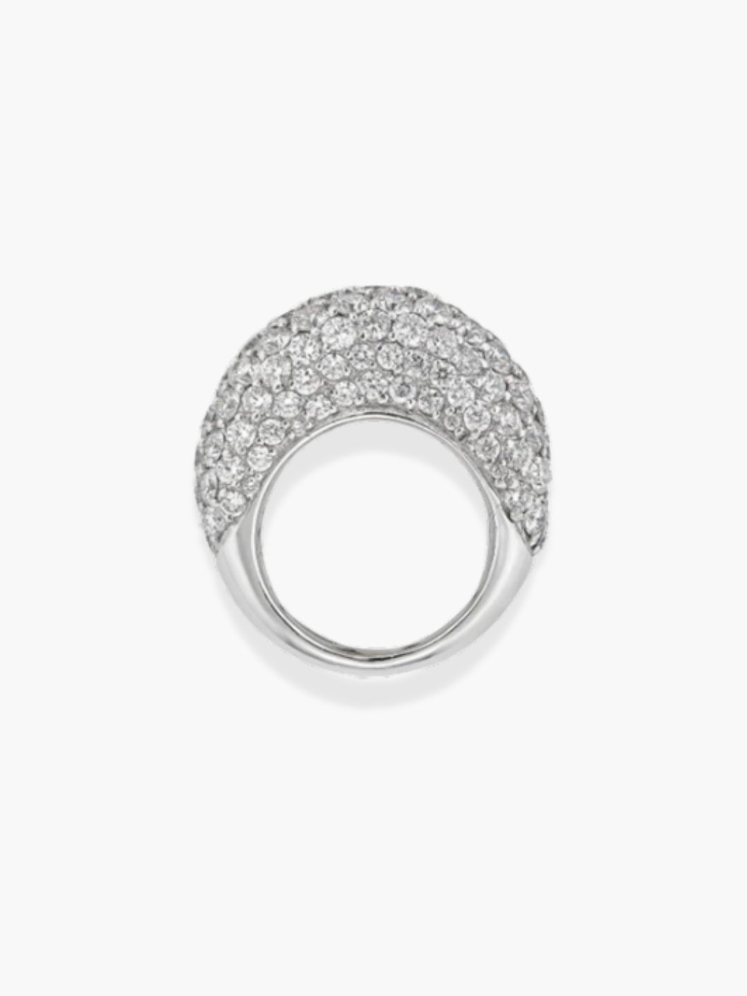 18k white diamond Duomo Ring