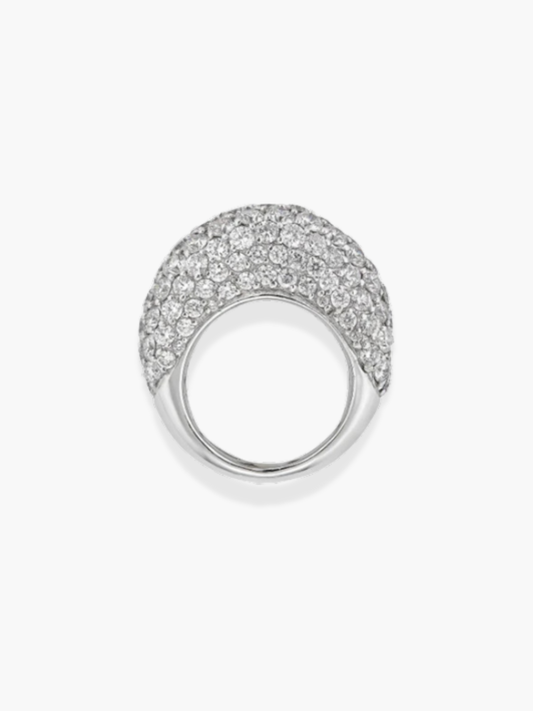 18k white diamond Duomo Ring