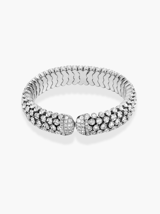 18k White Gold Diamond Bangle