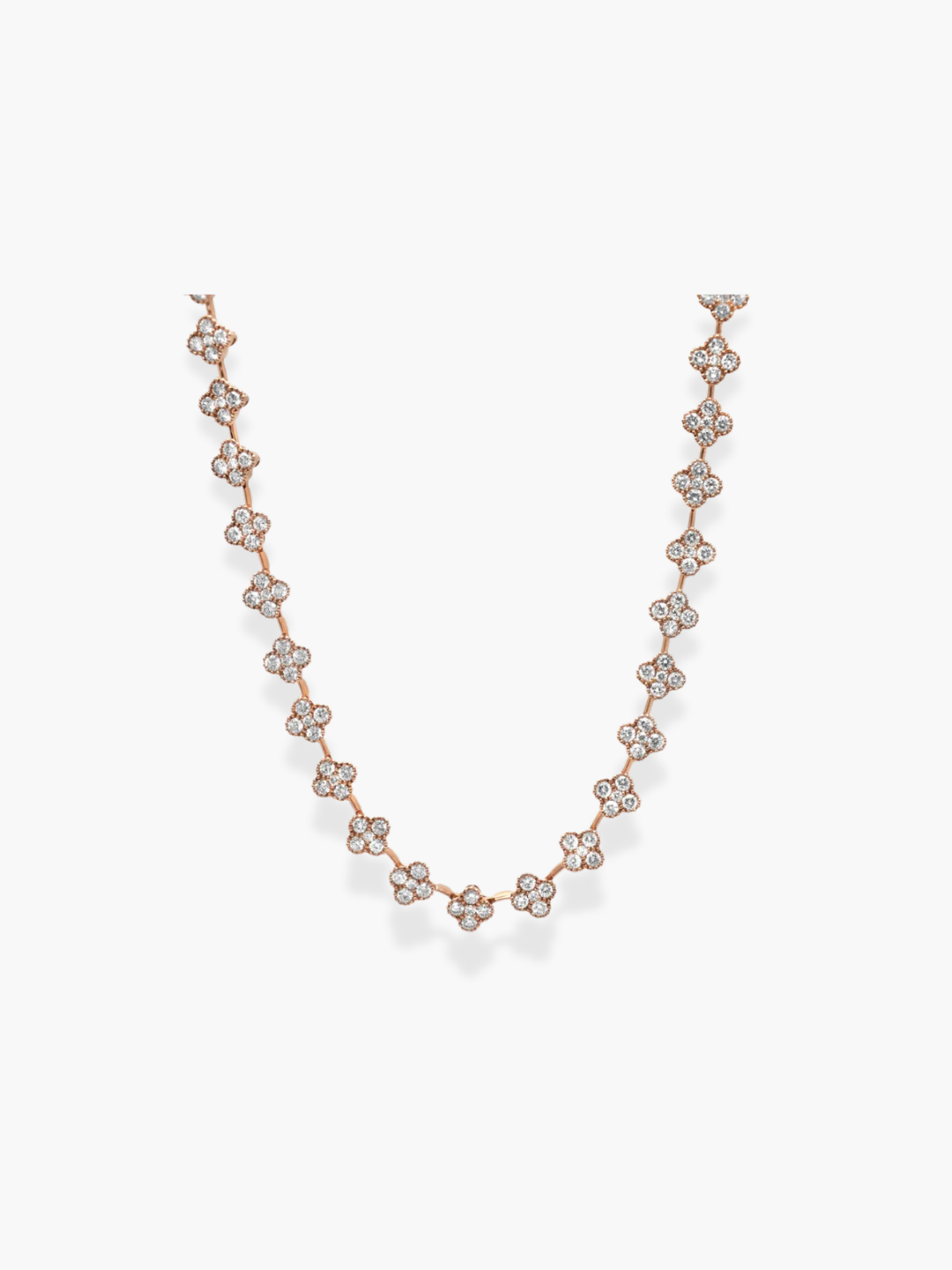 18K Rose Gold Diamond Necklace