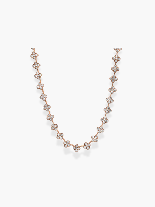 18K Rose Gold Diamond Necklace