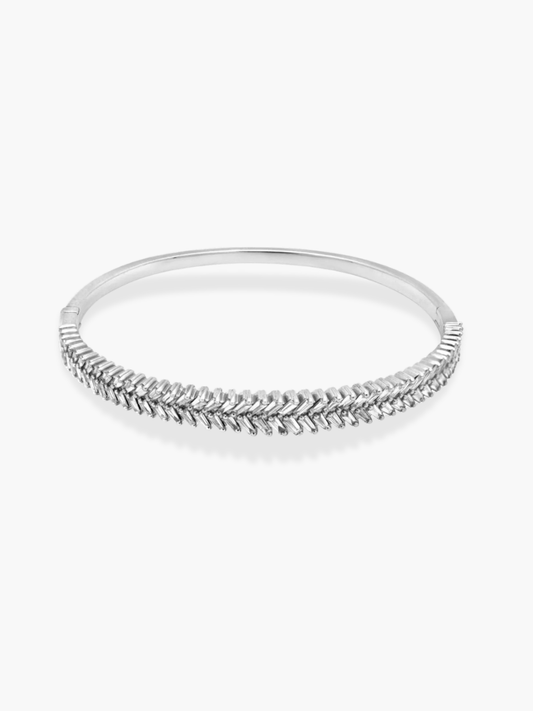 18K White Gold Diamond Bangle