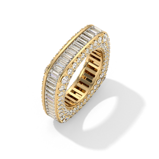 18k Yellow Gold Diamond Eternity Band Ring