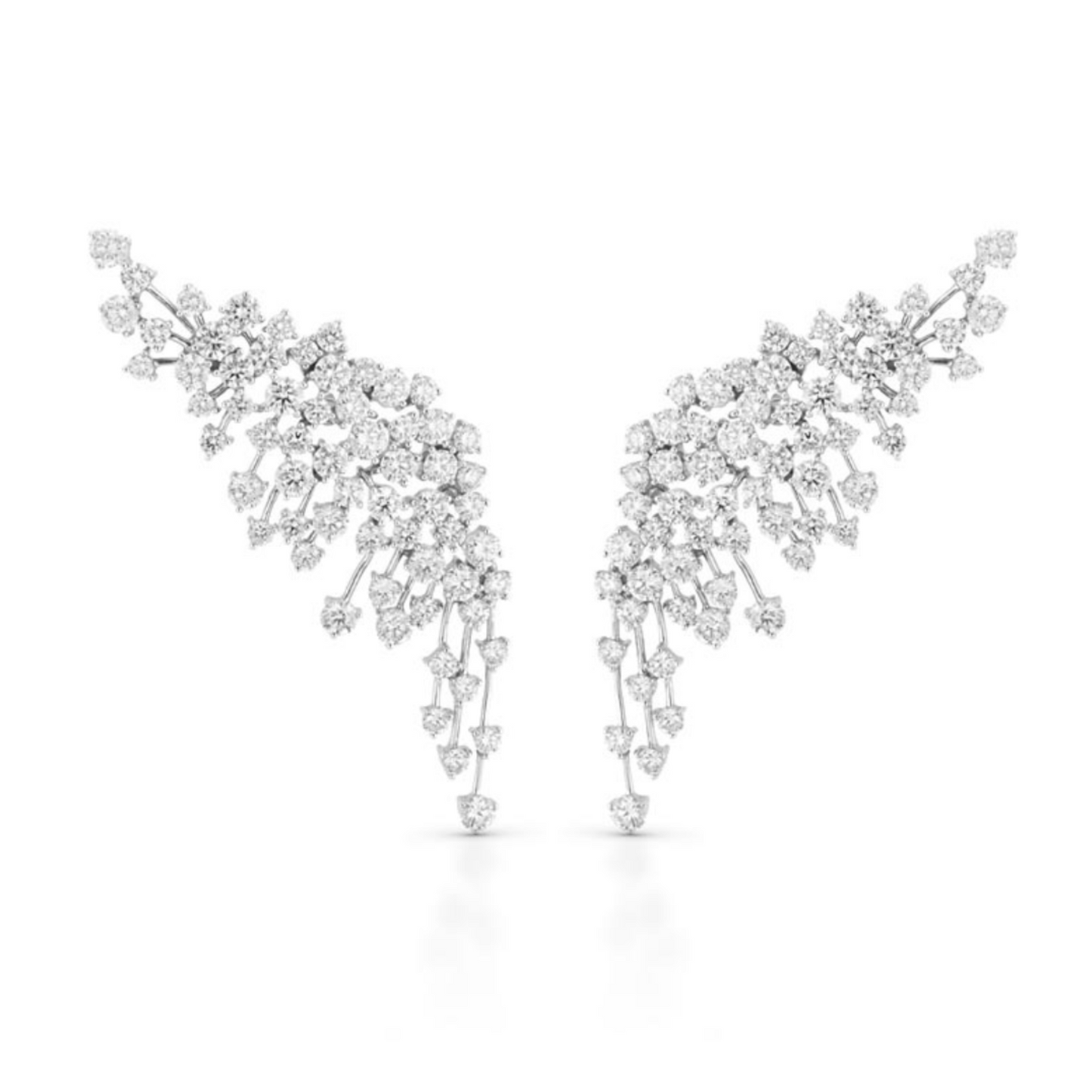 18k White Gold Diamond Hueb Earrings