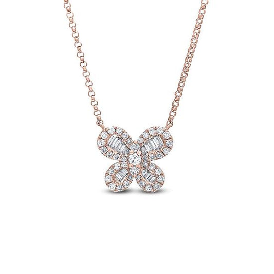 18K Butterfly Diamond Pendant