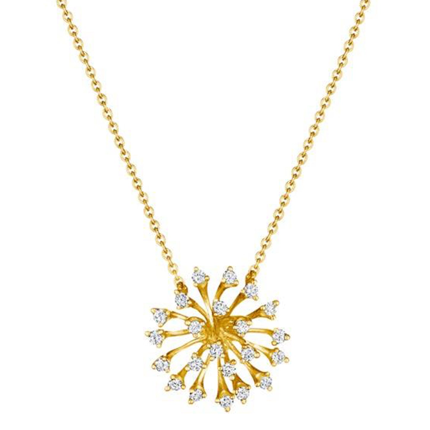 18K Yellow Gold Luminus Diamond Necklace