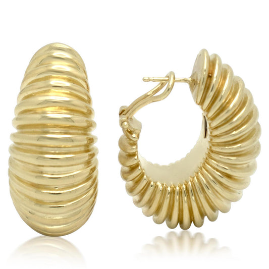 18K YELLOW GOLD LARGE HOOPS