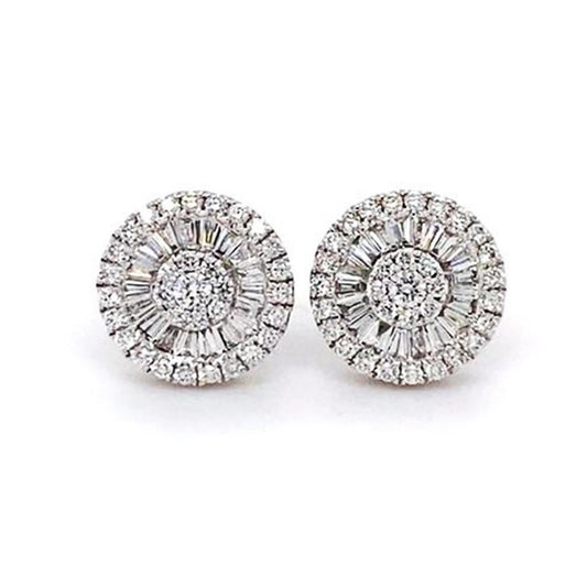 18k white gold diamond earrings